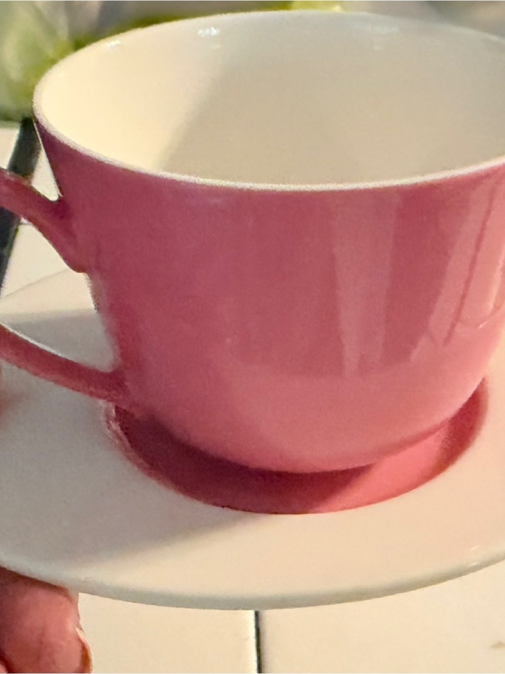4 Pieces Villeroy & Boch Tea Cup & Oval Saucers Wonderful World Collect Pink NWT - Picture 7 of 13
